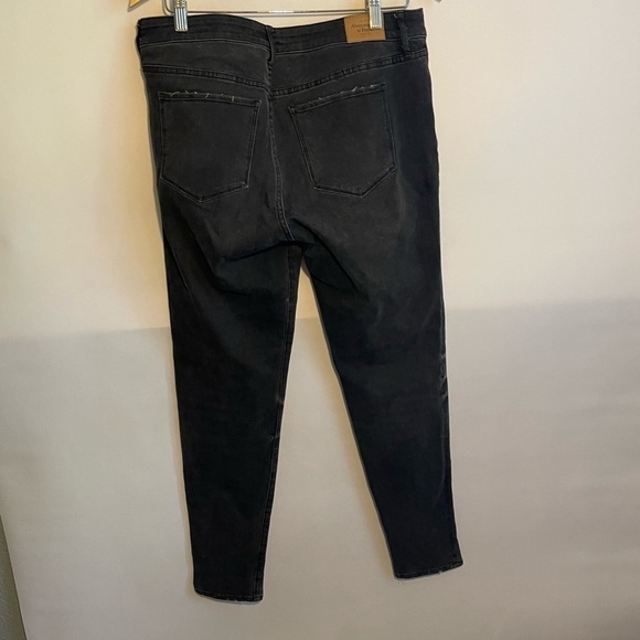Abercrombie and Fitch Denim Jeans Super Skinny Black Patchwork Distressed 31x30 - Picture 5 of 7
